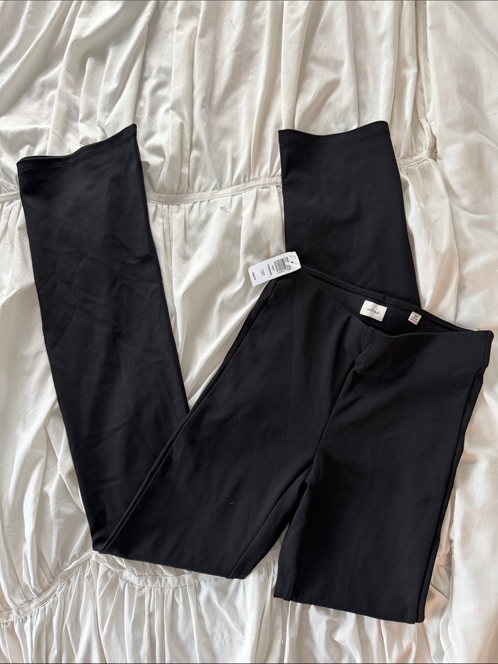 Aritzia Black Straight-Leg Pants